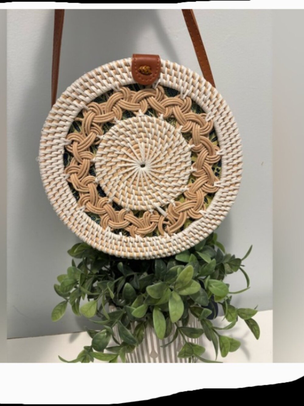 Boho Rattan Crossbody Bag – Handwoven Straw – Summer Travel Bag – Lightweight –